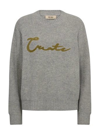 MOS MOSH Mmbrynna Create O-Neck Knit - Grey - M