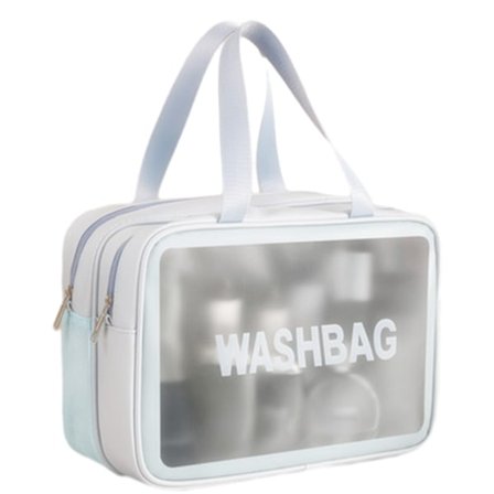 Gjennomsiktig sminkeveske PVC vanntett sminkeveske Stor Gjennomsiktig Reise Toalettmappe