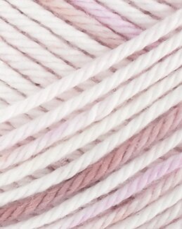 Garn Øko Bomull Rosa/hvit - Dale Garn