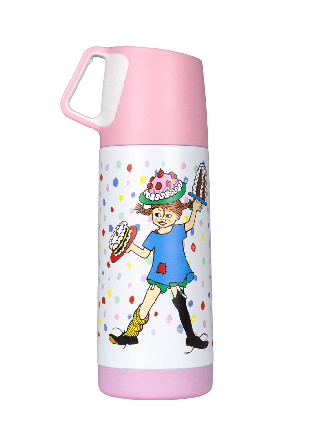 PIPPI Födelsedag, Termos, 350 ml Mata & äta Unisex Rosa ONESIZE