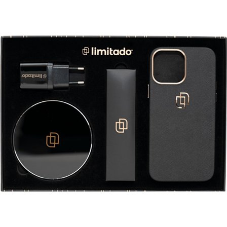 Tillbehörspaket – iPhone 13 Pro – svart Saffiano iPhone 13 Pro