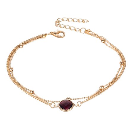 Strandankel for jenter, stilig strandankel, armbånd, smykke, anklet, justerbar størrelse, steinarmbånd