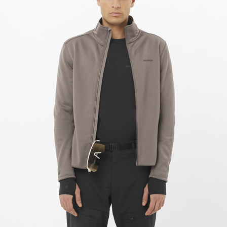 Salomon - Tussenlagen Kleding Sntial Midfleece Fz M - Iron