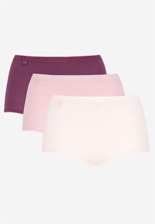 Sloggi - Maxitrosa Basic+ 3-pack - rosa / mixade färger - för damer - 50 - Cellbes