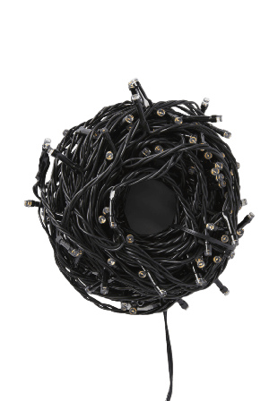 Åhléns Home Ljusslinga för utomhusbruk SIGGE 150 lampor 15 m Belysning Svart ONESIZE