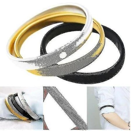 3-pak Unisex Skjorteærmer Metal Armbånd Holder Strømpebånd Elastiske -