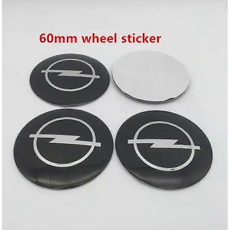 4 st 56mm 60mm 65mm kompatibla för Opel bil emblem Hjul Center Nav Kapslar Märken klistermärken bil styling auto tillbehör