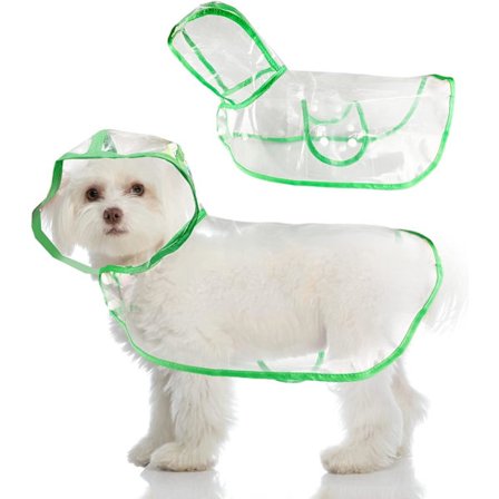 Hunde Regnfrakke og Vindtæt, Hætte Hund Regnfrakke Transparent Hund Regnfrakke Poncho,Transparent Hætte Regnfrakke