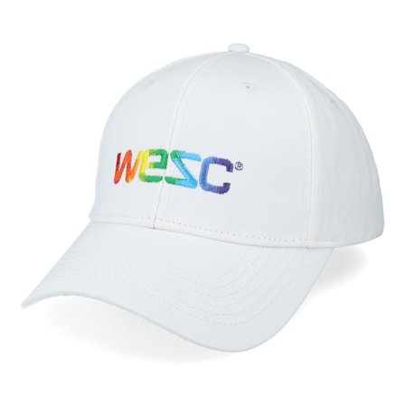 WeSC - White adjustable Czapka Z Daszkiem - Rainbow Embroidered Logo Baseball Hat White Adjustable @ Hatstore