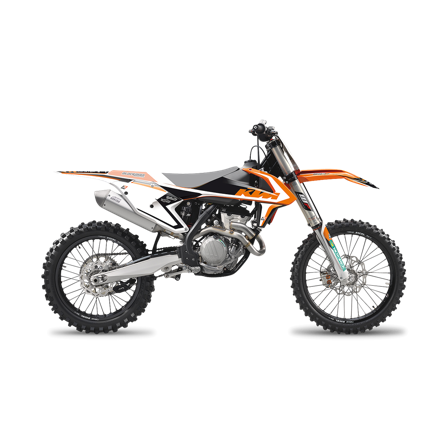 Komplet Naklejek Blackbird Dream 4 Pomarańczowo-Czarno-Biały - KTM 250 EXC-F SIX DAYS 2017-2018