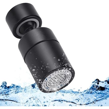 (Sort) Universal Vask Hane Belufter Lation og ABS Spids Køkken