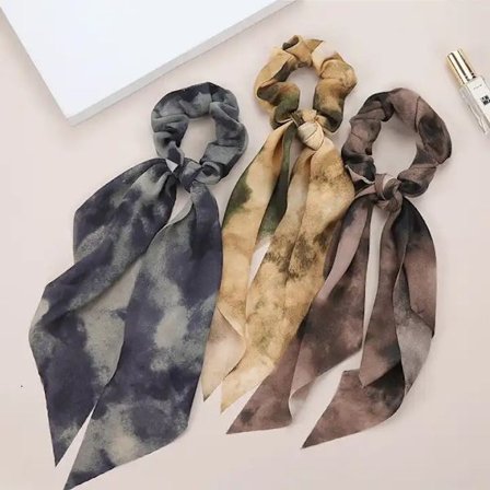 Stilig, nyttig scrunchie i 3 forskjellige varianter