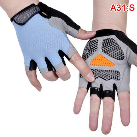 Cykling Anti-slip Anti-svett Herr Dam Half Finger Handskar Breat