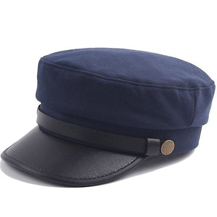Unisex Baker Boy Keps med Brätte Newsboy Beret Hatt Kadett Militärhatt (FMY)