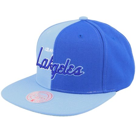 Mitchell & Ness - NBA Blau Snapback Cap - Los Angeles Lakers Split Crown Blue Snapback @ Hatstore