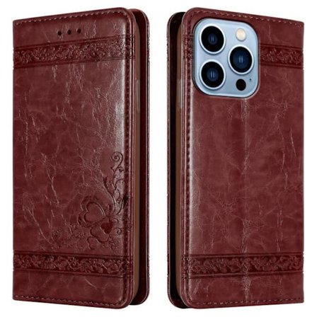 Fodral till Apple iPhone 13 PRO MAX i Mörkröd Cadorabo Cover Skyddsmagnetisk stängning