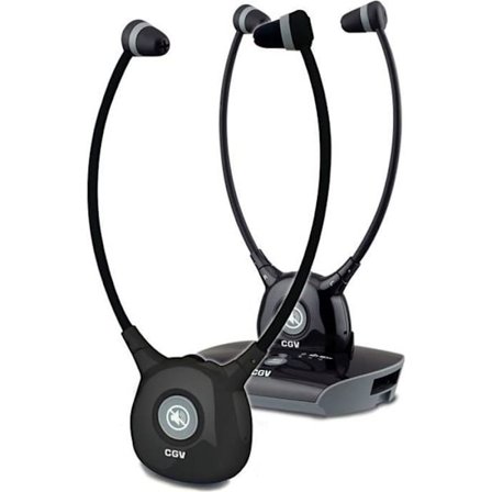 CGV HEL DOLFIN Setti, 2 erityistä Senior-stereokuuloketta - 2,4 GHz - Musta