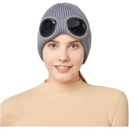 Aviator Solbriller Strikket Lue Kuldebestandig Varm Lue