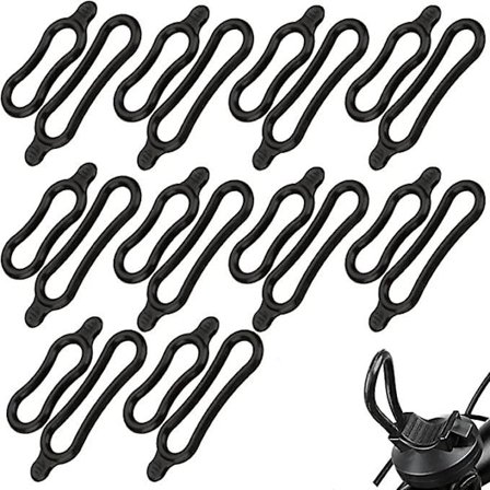 10 paria polkupyörän valon silikonihihnoja, pyörän kuminauha, kiinnityshihna polkupyörän ajovaloille, Mtb