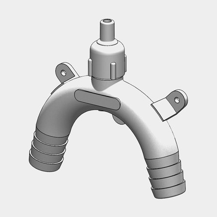 Tubo de ventilação / curva ventilada TruDesign Vented Loop, 19 mm (3/4"), branco