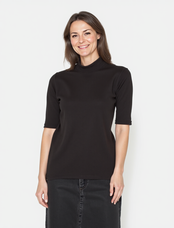 B. COPENHAGEN - Kortærmet Turtleneck T-shirt - Sort
