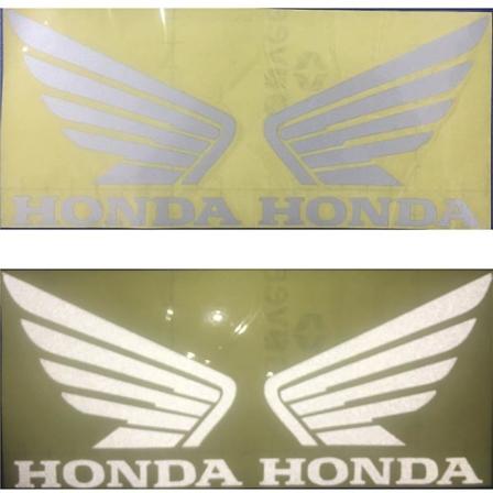 Reflekterende Motorsykkel-klistremerke For Honda Decal Moto Wing Dedikert Scooter-klistremerker Tank Emblem Motorsykkeldeler Bil Styling| | Silver