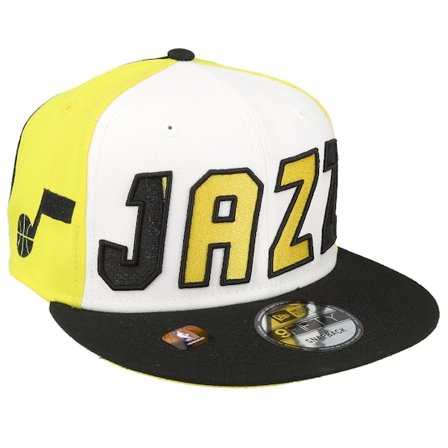 New Era - NBA Weiss Snapback Cap - Utah Jazz 9FIFTY NBA 23 Back Half White/Yellow/Black Snapback @ Hatstore