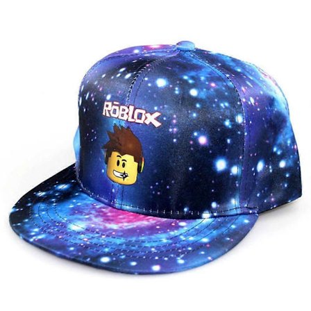 Roblox Tecknat Tryck Baseball Keps för Pojkar och Flickor Justerbar Barnhatt Platt Skärm Solhatt för Barn Baseball Keps M Blå