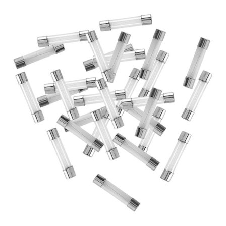 20 stk. hurtigsprængende glasrørsikring 8A 8 Ampere 250V 6mm x 30mm - Perfekt