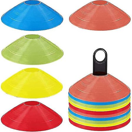 16 stk Fotballkjegler Fotball Skivekjegler Treningsmarkørkjegler Sikkerhet Fotballtreningsutstyr