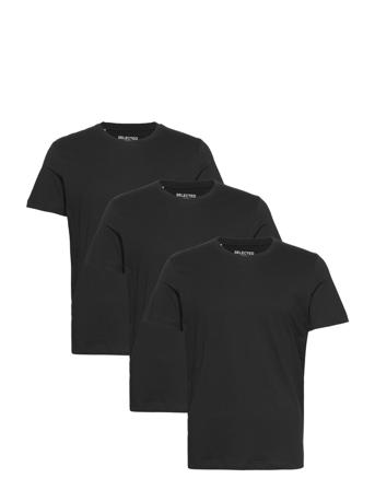 Selected Homme Slhaxel Ss O-Neck Tee 3 Pack Noos Svart