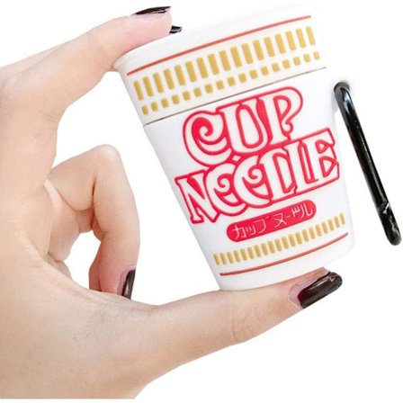 Kreativ 3D Instant Noodles Behållare Design Airpods Fodral Söt L