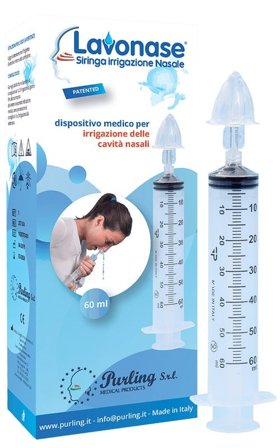 Lavonase Kit Irrigazione Nasale 60 ml con Luer-lock
