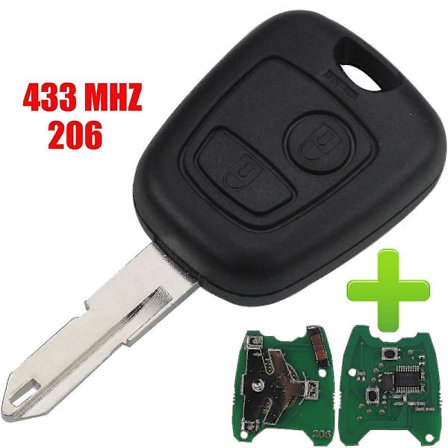 Fjernbetjening til bil 433mhz Id46 Integreret chip Kompatibel Peugeot 107 Citroen C1 C3 Toyota Aygo 2005 2006 2007 2008 2009-2014 db