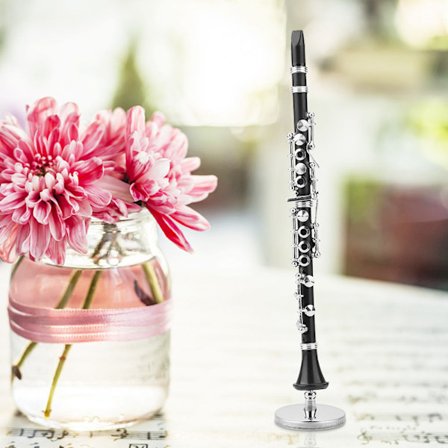 16cm Mini Klarinett Modell Musikkinstrument Ornamenter Dekorasjon Display