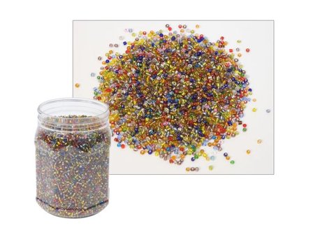 PLAYBOX Glaspärlor 500g - Lyreco - Skola och förskola - Hobbymaterial - Pärlor