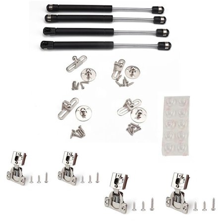 4 stk Serie 100N Dørheis Hydraulisk Støttehengsel Skapdør Kjøkkenskap Hengsler Møbelmaskinvare