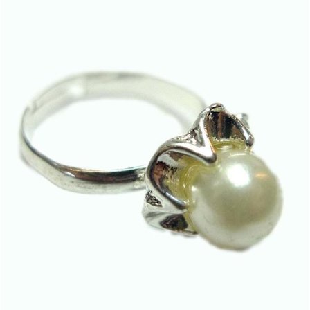 Ring Med Pärla Reglerbar Storlek