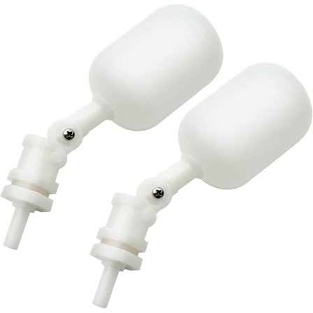 2-pak Mini Plast Flydende Ventiler til Omvendt Osmose System RO Vand Vandfilter Kugle Flyder til Akvarium (1/4 ")