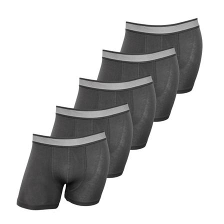Basic Boxershorts 5-pack - Grey Grey S
