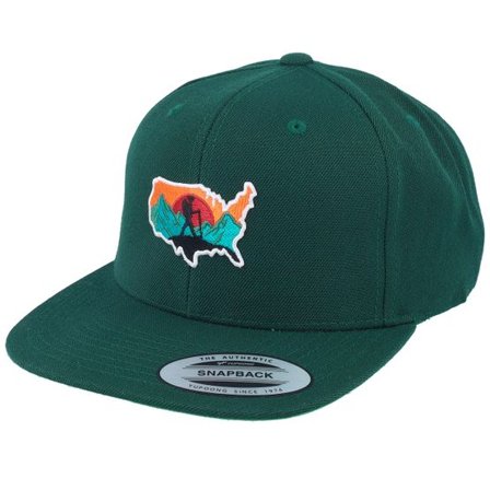 Wild Spirit - Grön snapback Keps - America Wanderlust Spruce Snapback @ Hatstore