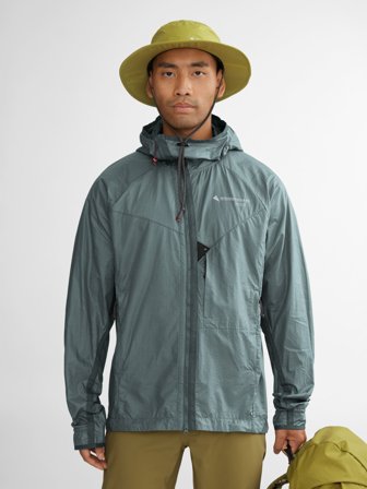 Klättermusen Ansur Hooded Wind Jacket Men's - Stone Blue - S