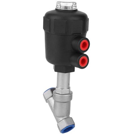 Pneumatisk dampventil, luftaktiveret dampventil, vinkelventil med lavt slid, ventil med gevindforbindelse, pneumatiske ventilmanifolde til (1/2DN15)