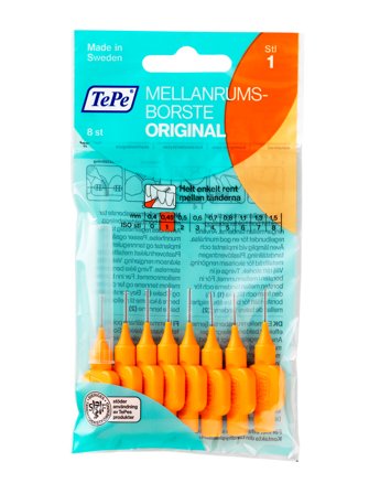 TePe mellomromsbørste 0,4 mm oransje 8 stk