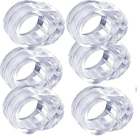 Dørhåndtakbeskytter - et sett med 6 transparente dørhåndtakbeskyttere