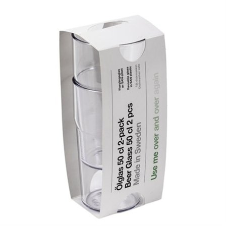 Ölglas 50 cl SAN-plast 2-pack Daloplast