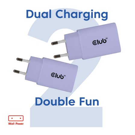 Club 3D 2-Pack Usb-C Charger 30Watt