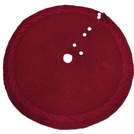 Julgransmatta, 120 cm lyxig stickning Country Rough Christ