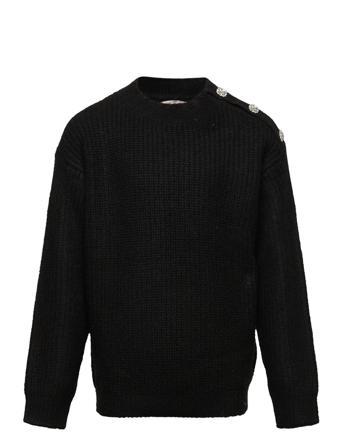 Kogairy L/S Bling Pullover Knt Pullover Svart Kids Only
