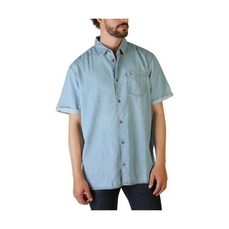 Tommy Hilfiger, Shirt - Dm 0Dm 10880 Niebieski, Mężczyzna, Rozmiar: S